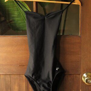 Mariia Crown black, cross back leotard, size XS